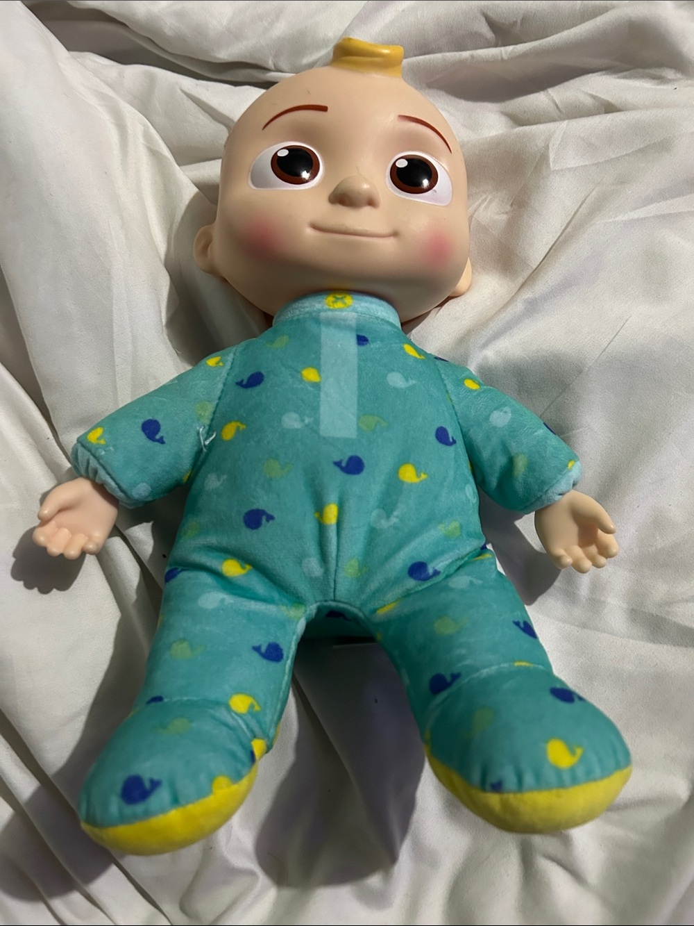 12” Cocomelon Doll Cute Teal Baby Doll Plush with Yellow Accents